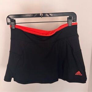 Adidas Black & Orange Climalite Tennis Skirt